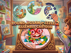 Peli Round Jigsaw Puzzle 2 Assemble Cartoon