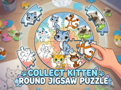 Peli Round jigsaw Puzzle - Collect Kitten
