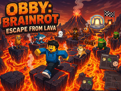 Peli Obby: Brainrot escape from Lava