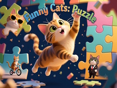 Peli Funny Cats: Puzzle